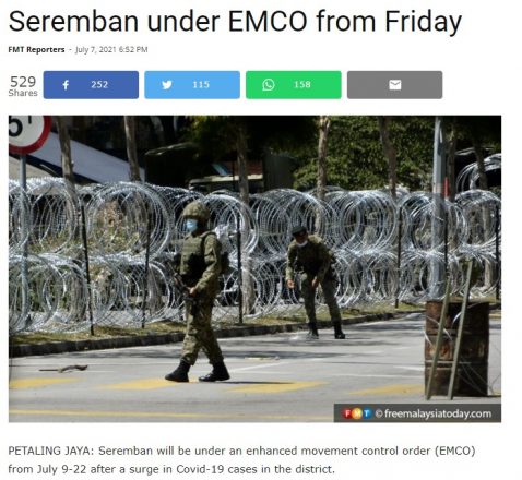 EMCO en Malaisie, des quartiers sous haute surveillance