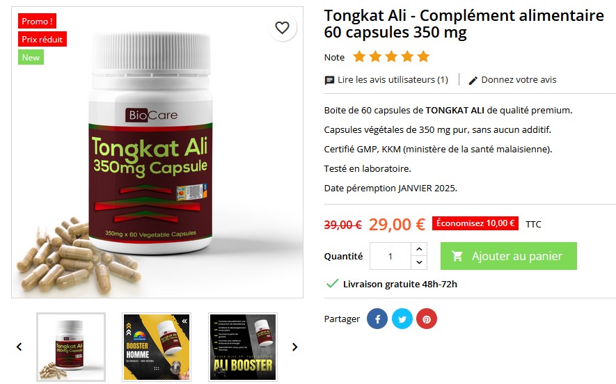 Où acheter du Tongkat Ali en France